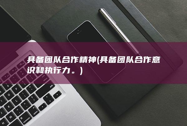 具备团队合作意识和执行力