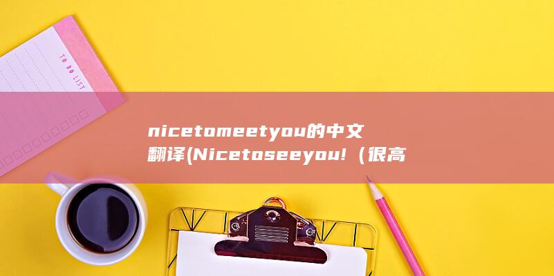 nicetomeetyou的中文翻译 (Nice to see you!（很高兴见到你！）)